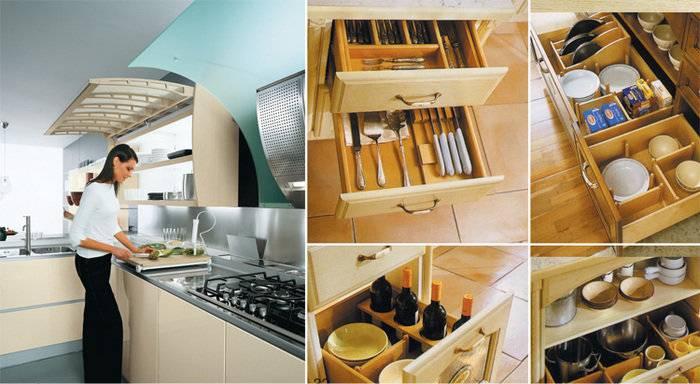 Организация пространства на кухне: 10 идей + полезные лайфхаки