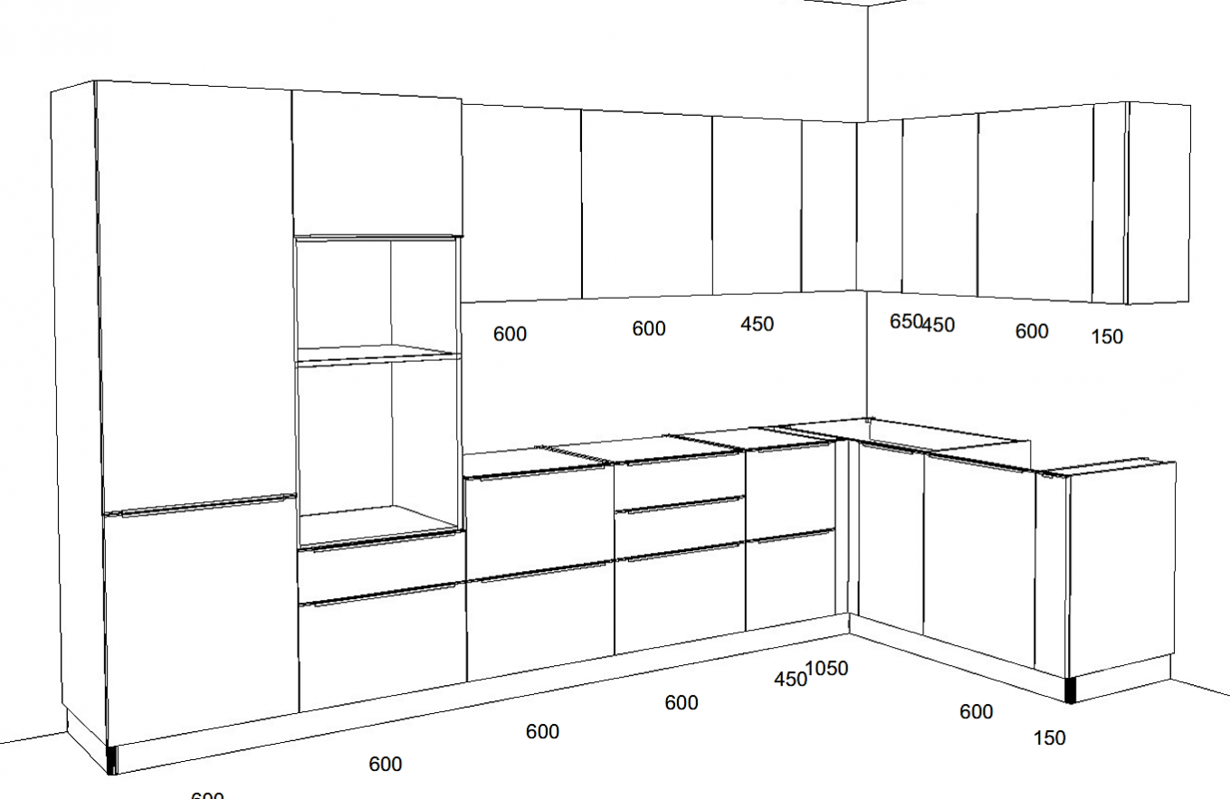 Готовые размеры мебели. Чертеж кухни сбоку. Размер кухонного гарнитура шкафчики стандарт чертеж.