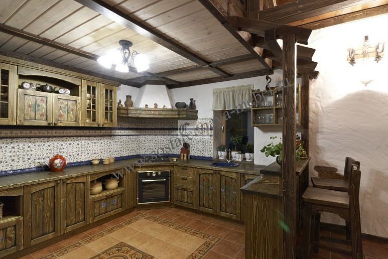 Кухни под старину в стиле ретро (31 фото)