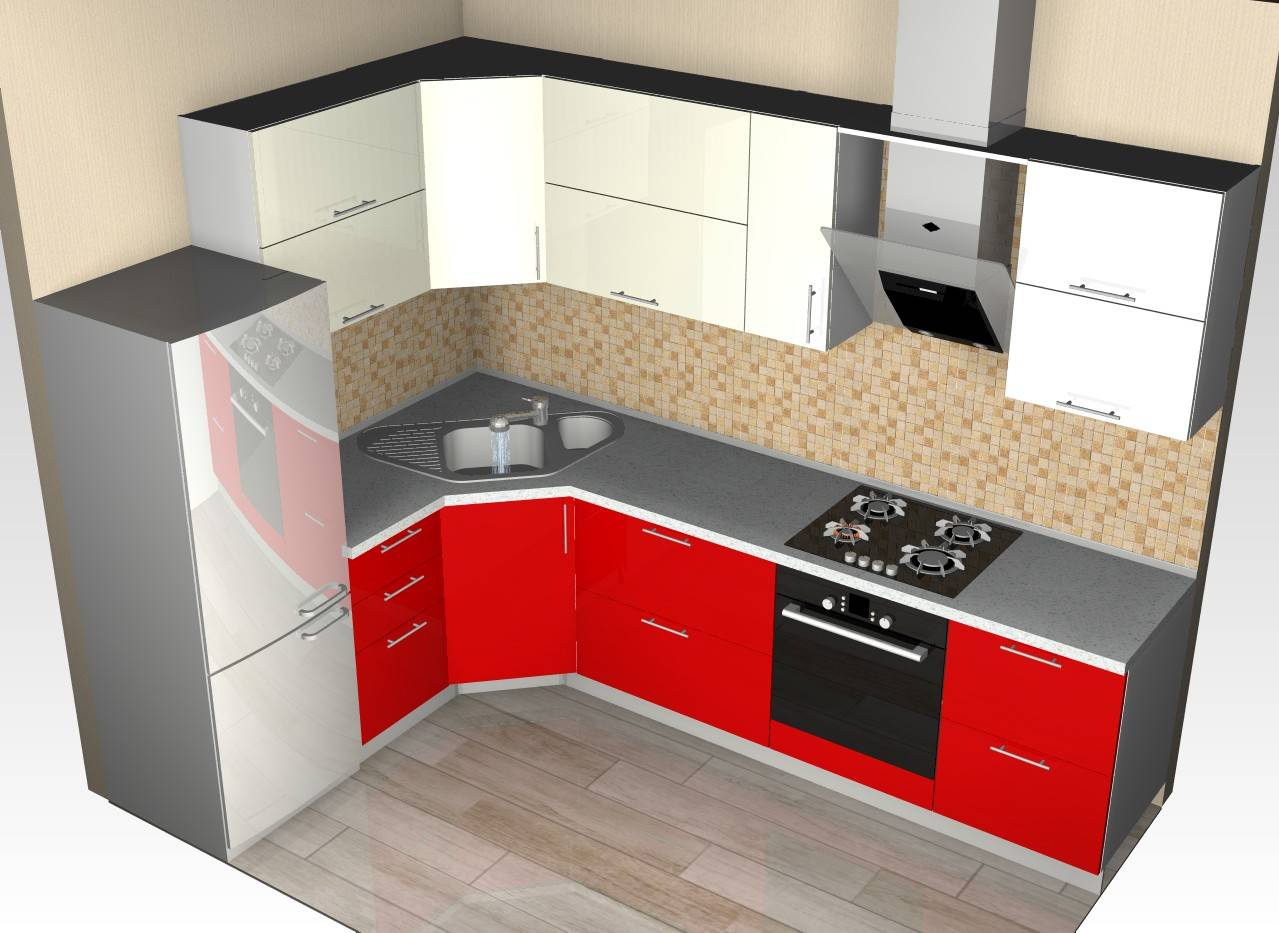 Чертеж угловой кухни с размерами: создание идеального пространства в помещении с любой площадью