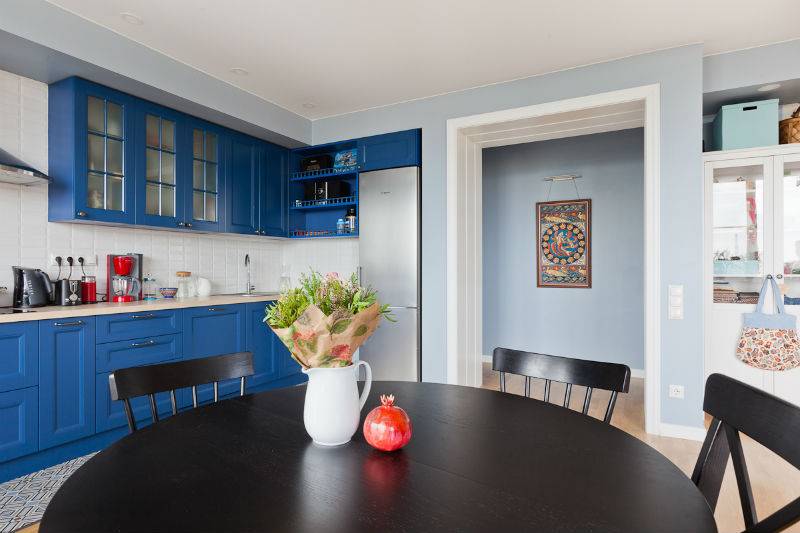 Синяя кухня 2021 в интерьере:  120+ новых идей. фото. тренды
