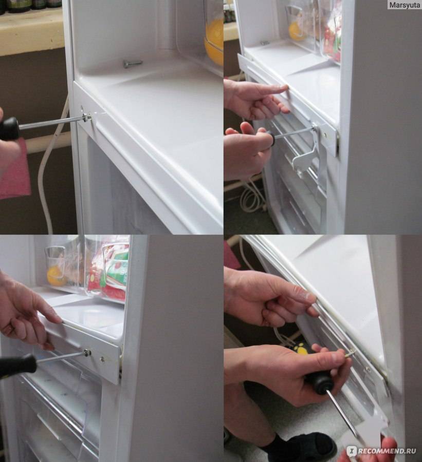 Как перевесить двери холодильника самостоятельно? советы мастера