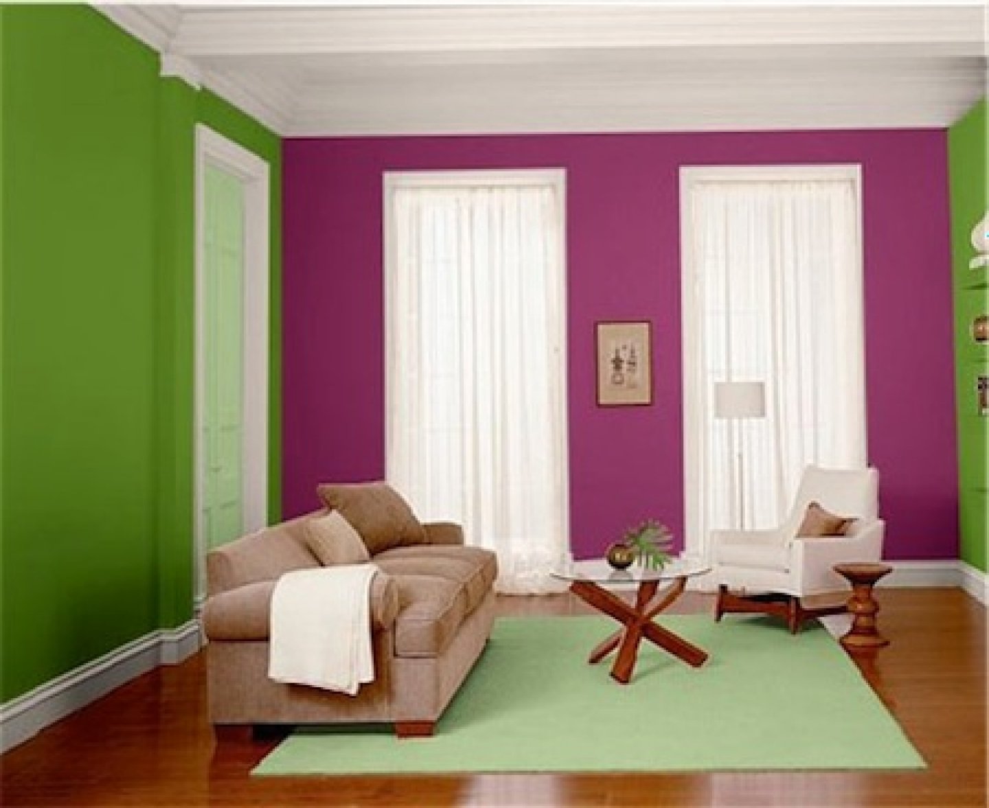 варианты покраски комнаты в два цвета