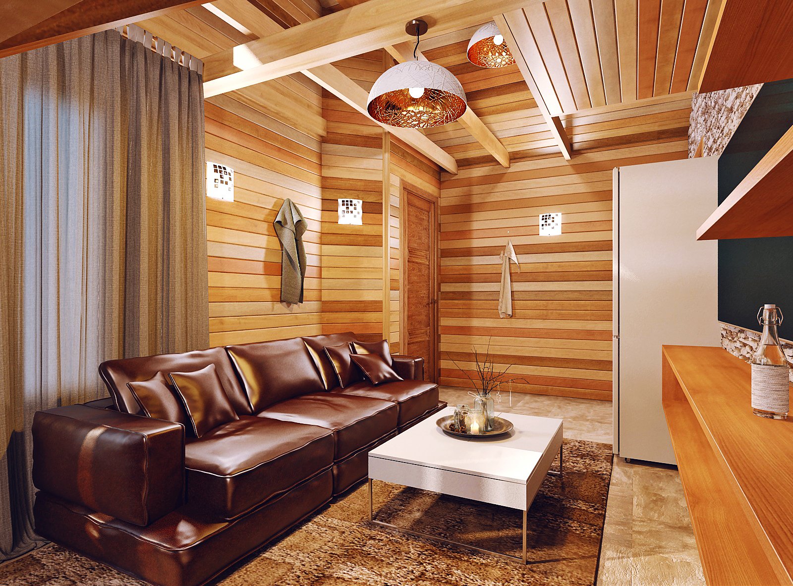 Внутренняя отделка деревянного дома в современном стиле фото дизайн