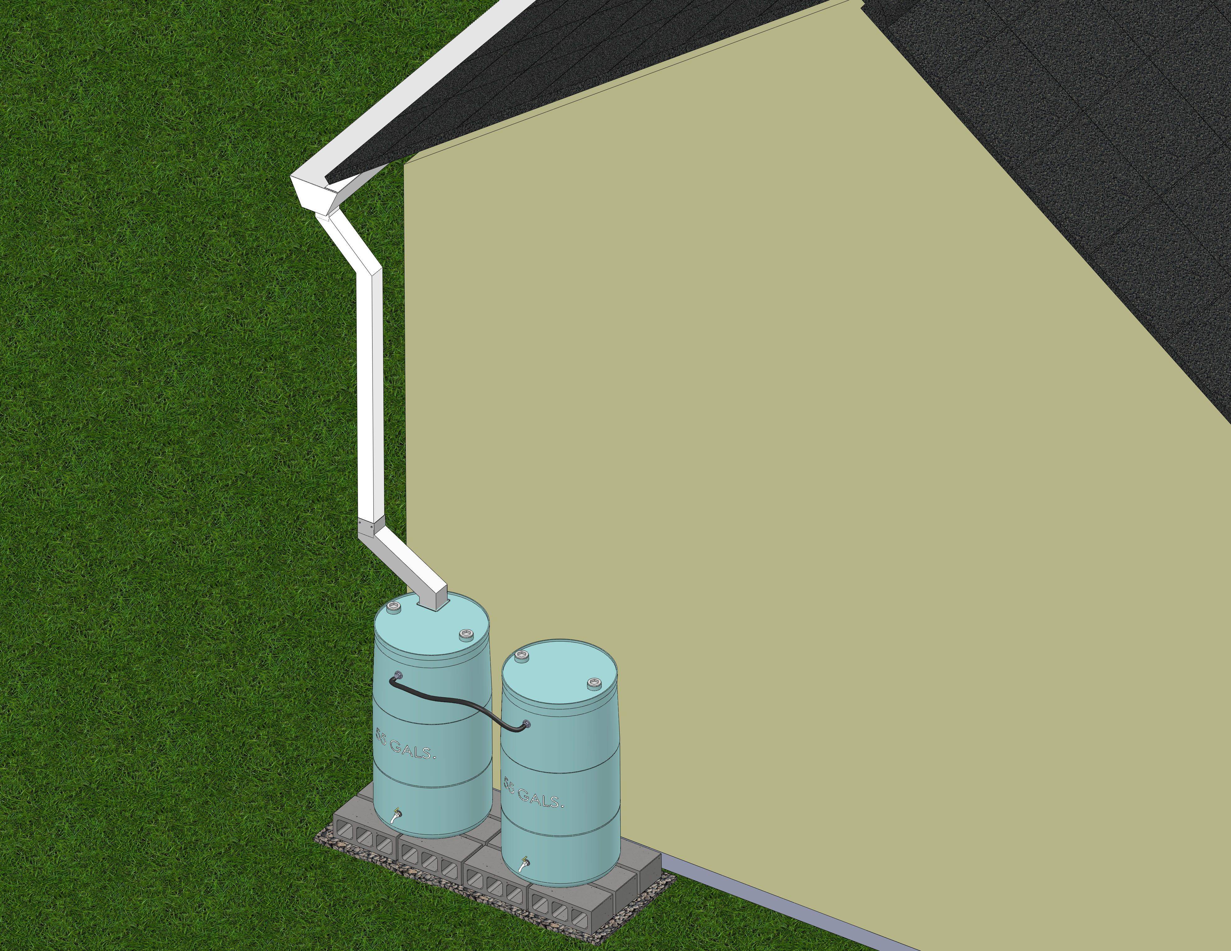 Сбор дождевой воды для полива: накопительная система, емкость, сток крыши, попадает в водосборники, установка фильтра