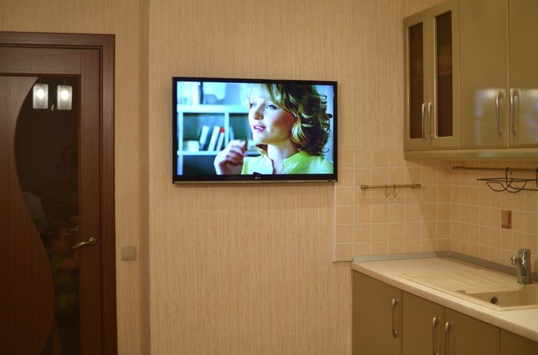 Как лучше установить телевизор на кухне фото