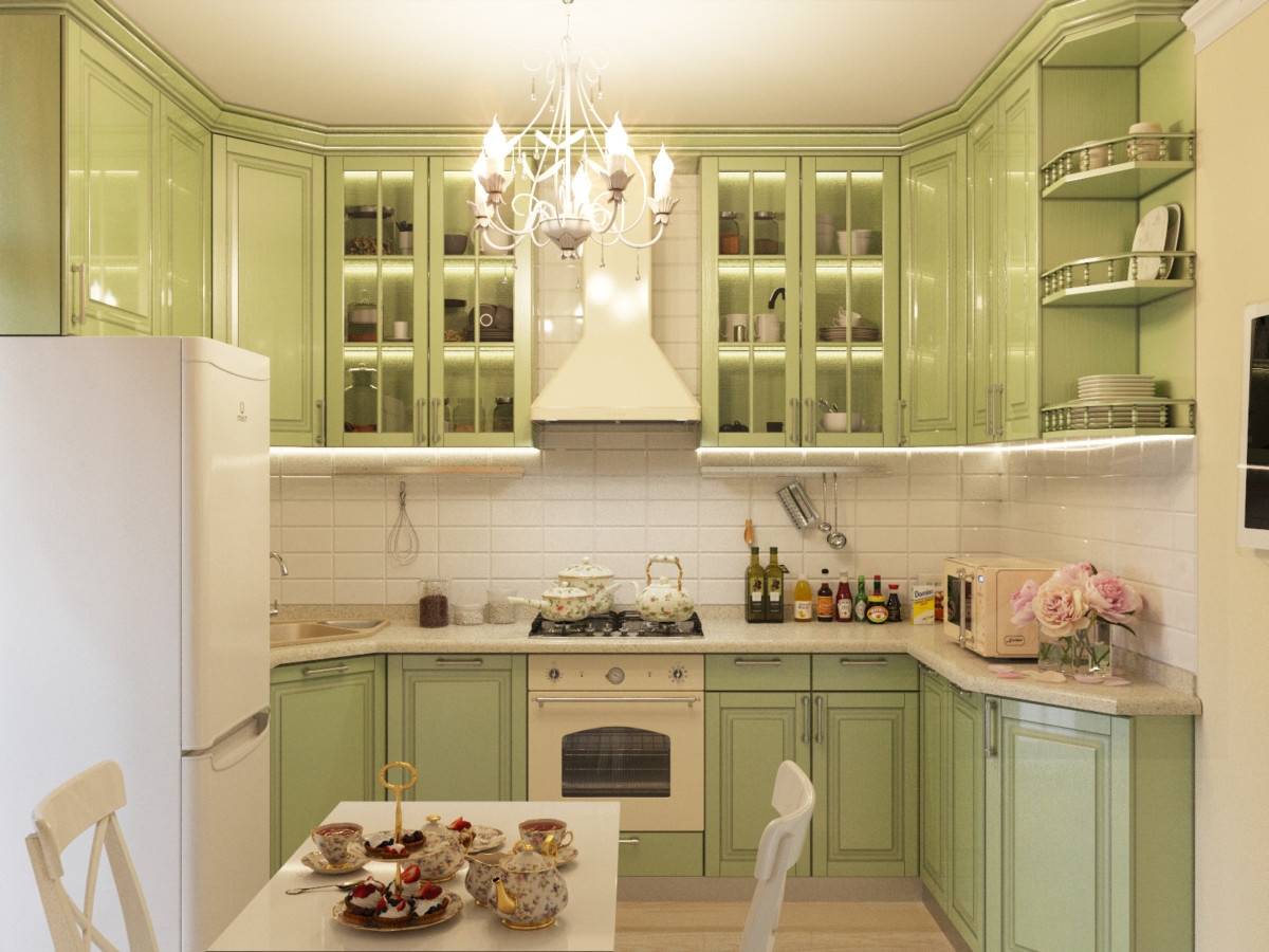 Фисташковая кухня: 50 фото идей кухонного интерьера цвета фисташки