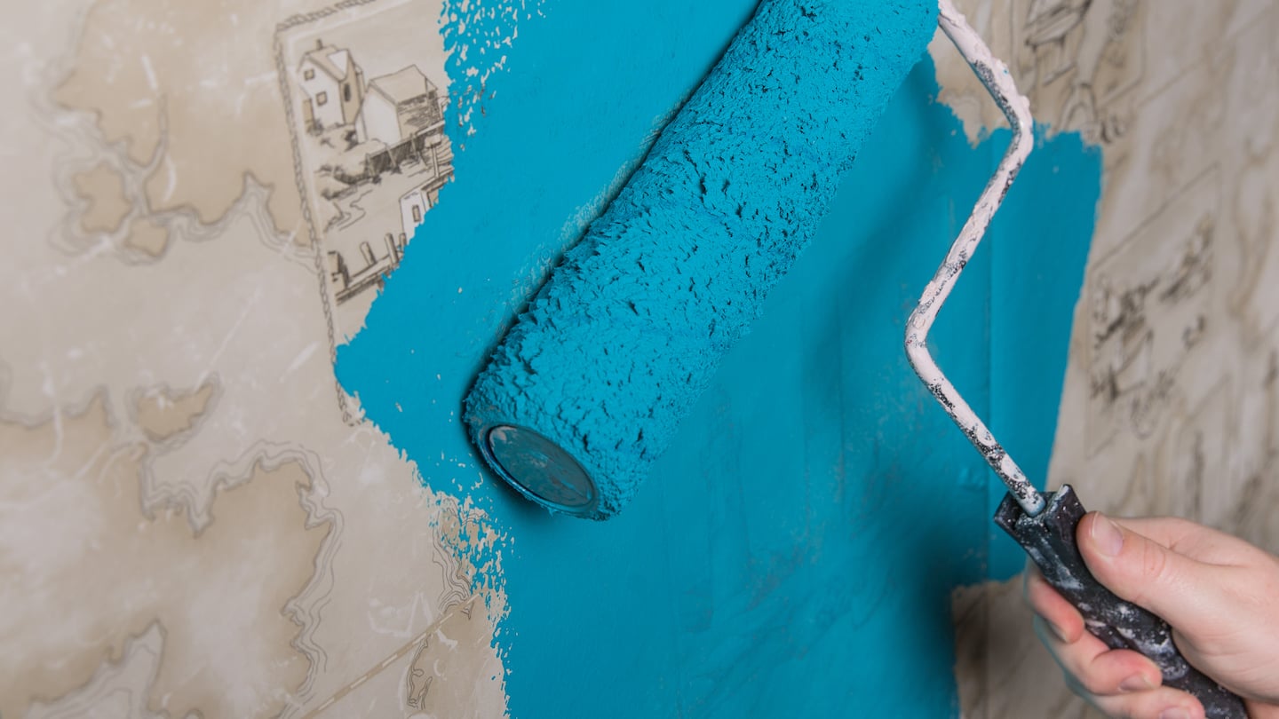 Покраска потолка водоэмульсионной краской по старой краске пошагово