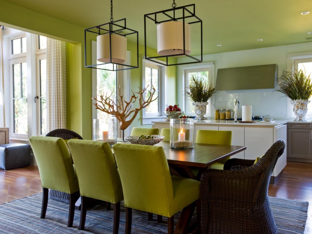 Зеленые шторы - 70 фото идеального дизайна и сочетания в интерьере