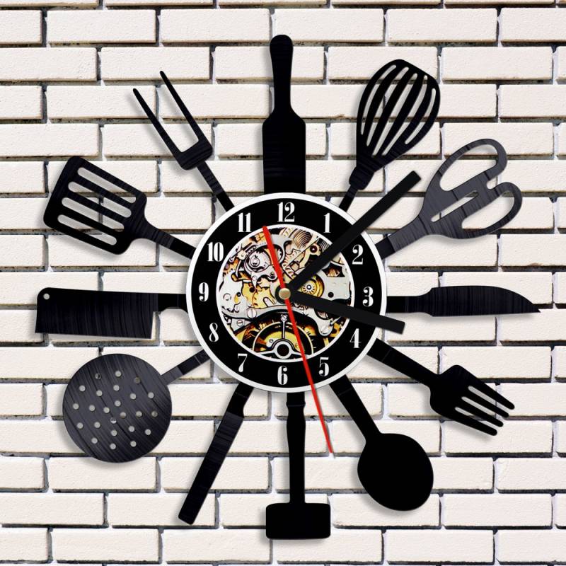 Часы настенные и настольные в интерьере кухни, необычные и оригинальные варианты на стену