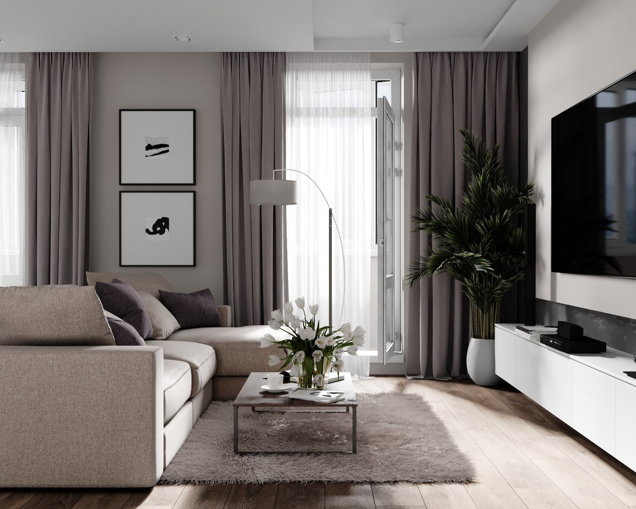 гостиная мебель серого цвета