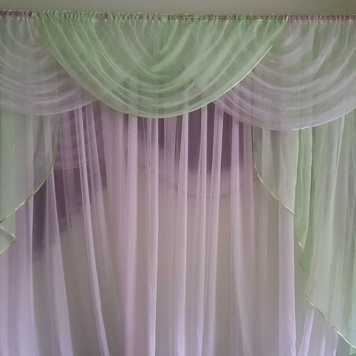 Фото штор из вуали двух цветов для зала: достоинства