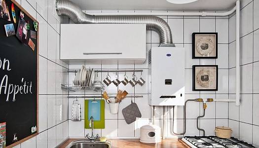 Дизайн кухни с газовой колонкой – 18 фото примеров и идеи интерьера