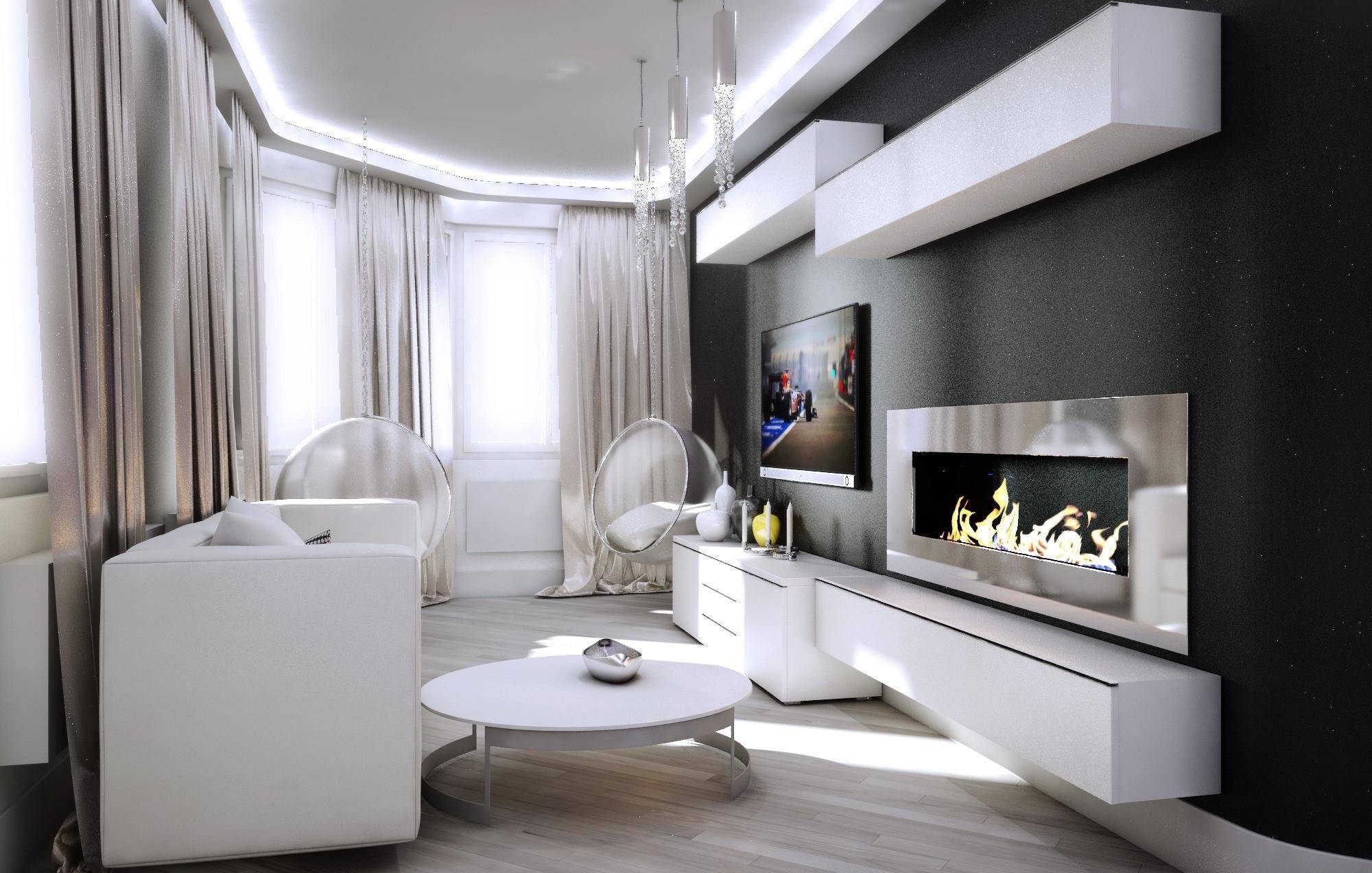 Черно-белая гостиная: идеи дизайна интерьера с классическим контрастом (+ 64 фото, видео)