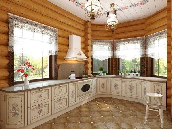 Кухня в деревянном доме: особенности и общие правила, правила выбора стиля