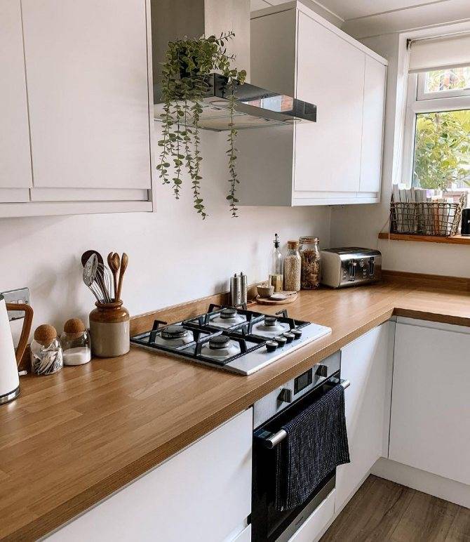 Бело-серая кухня: 50 фото идей дизайна, белая кухня с серой столешницей