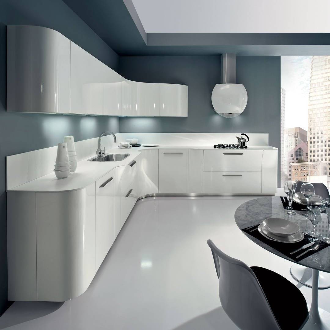 белая кухня дизайн модерн