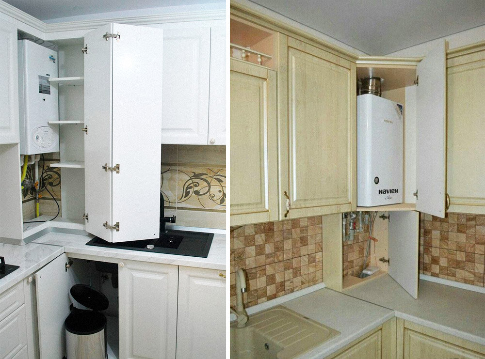 Дизайн кухни с газовым котлом: установка, дизайн - 75 фото
