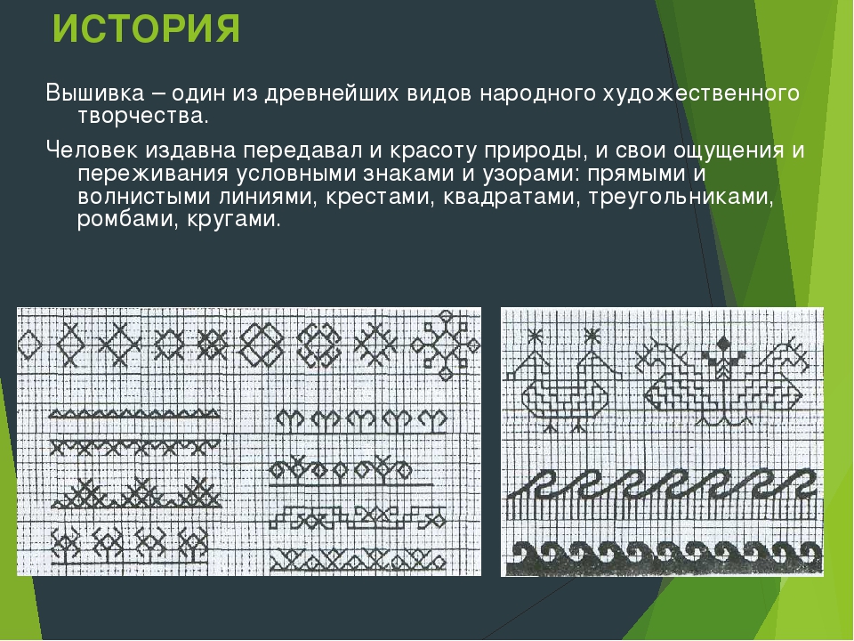 История вышивки проект