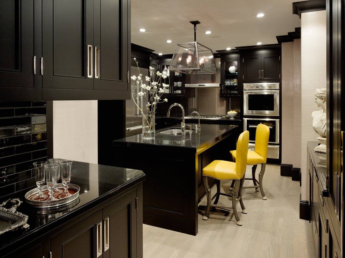 Кухня в темном цвете дизайн фото