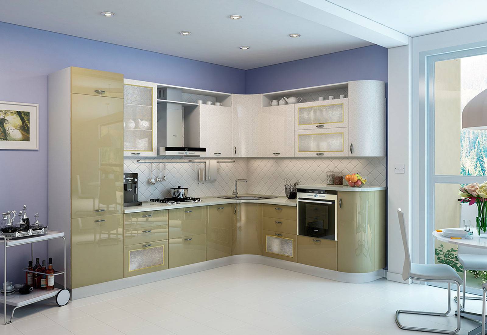 Угловые кухонные гарнитуры (100+ фотоидей): обзор стильных и современных решений для маленькой кухни