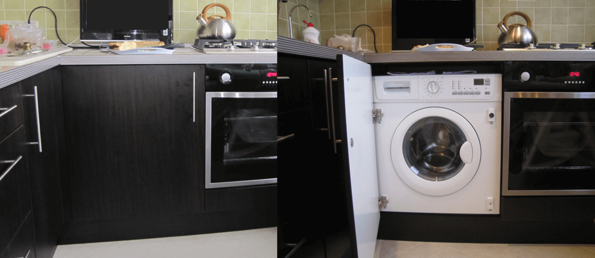 Компактность и функциональность стиральных машин, встраиваемых на кухню