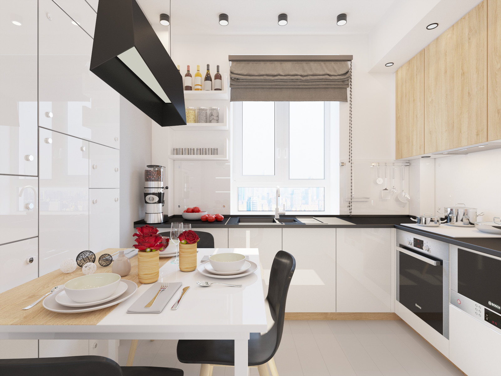 Дизайн кухни 9 кв.м (28 фото):проект планировки в панельном доме с диваном и холодильником