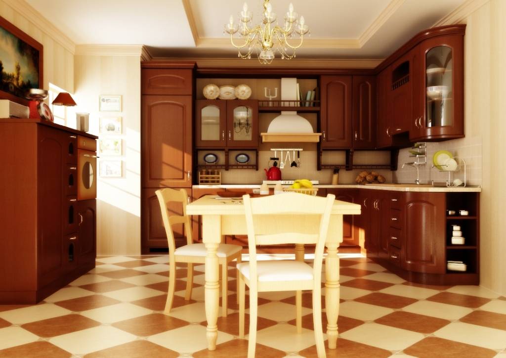 Плитка на кухню на пол — 38 фото с интересным дизайном