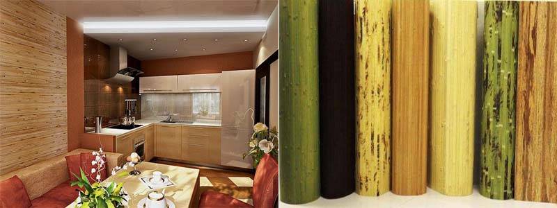 Обои из бамбука в интерьере кухни: подберите лучшее решение (+15 фото)!
