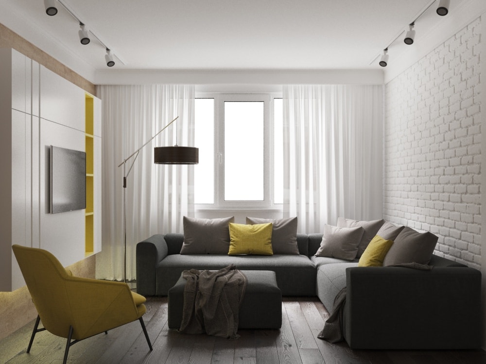Гостиная в стиле лофт: 100 фото идей дизайна интерьера в квартире, спальня-гостиная