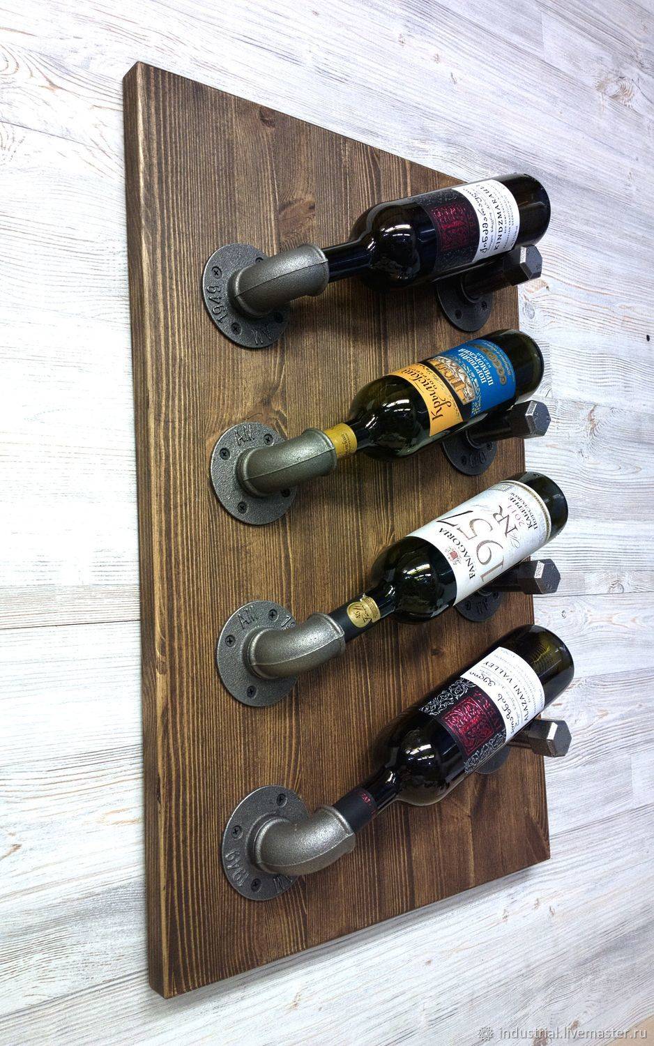 Деревянные держатели для винных бутылок: пять оригинальных проектов