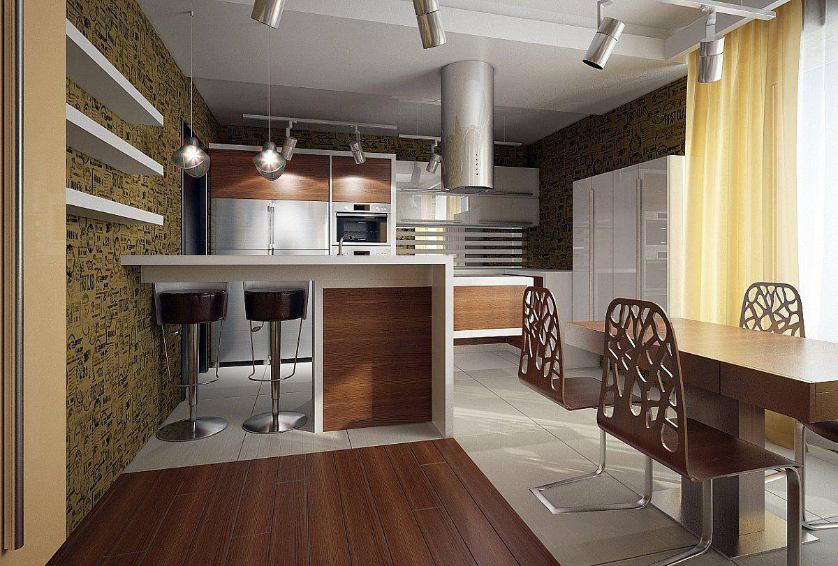 Кухня в частном доме - 100 фото идей дизайна и правила оформления кухонь в домах