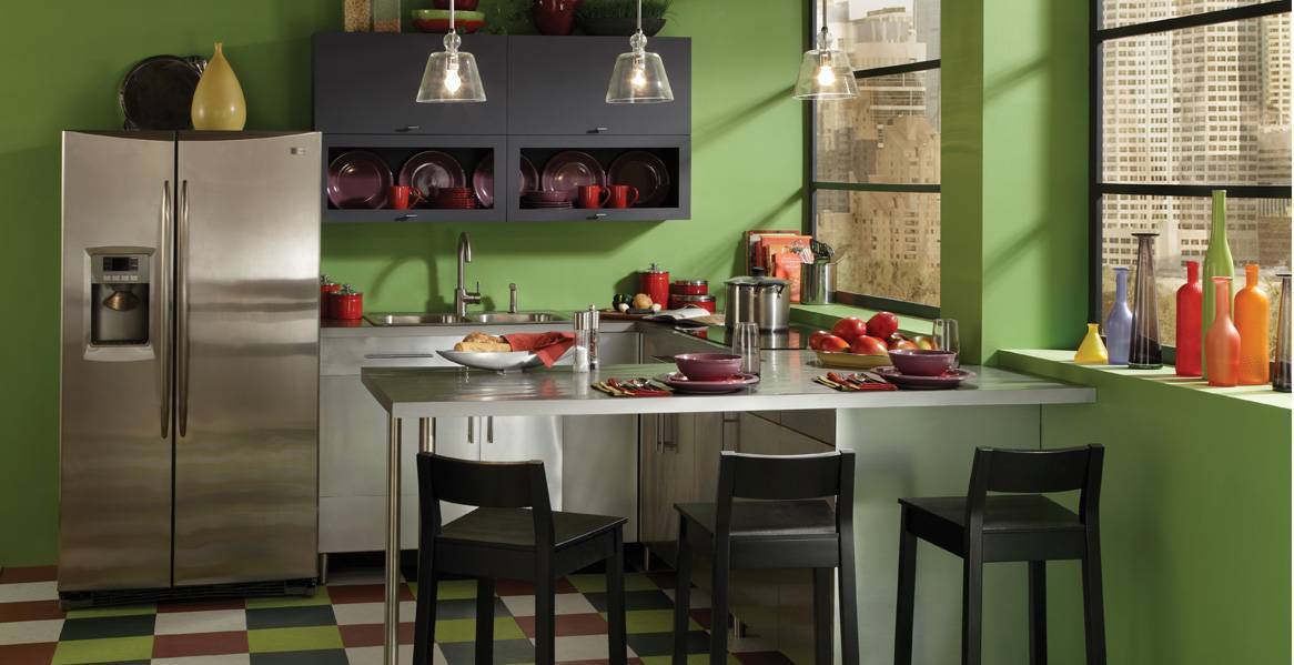 Зеленая кухня: дизайн кухонного гарнитура и сочетание в современном интерьере