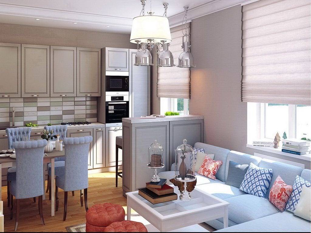 Дизайн кухни гостиной 18 кв. м фото с зонированием — портал о строительстве, ремонте и дизайне