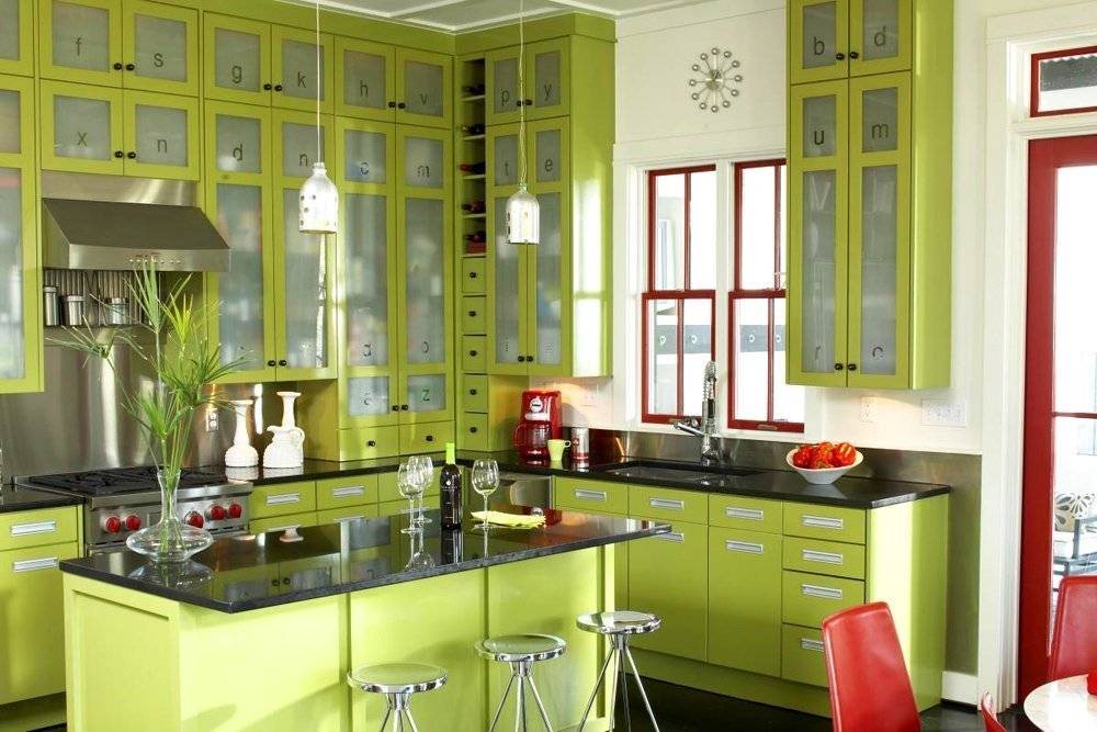 Дизайн кухни фисташкового цвета: реальные фото примеры