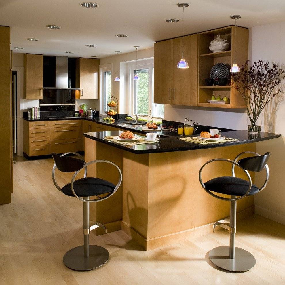Барная стойка на кухне: фото, разновидности, материалы, место в интерьере