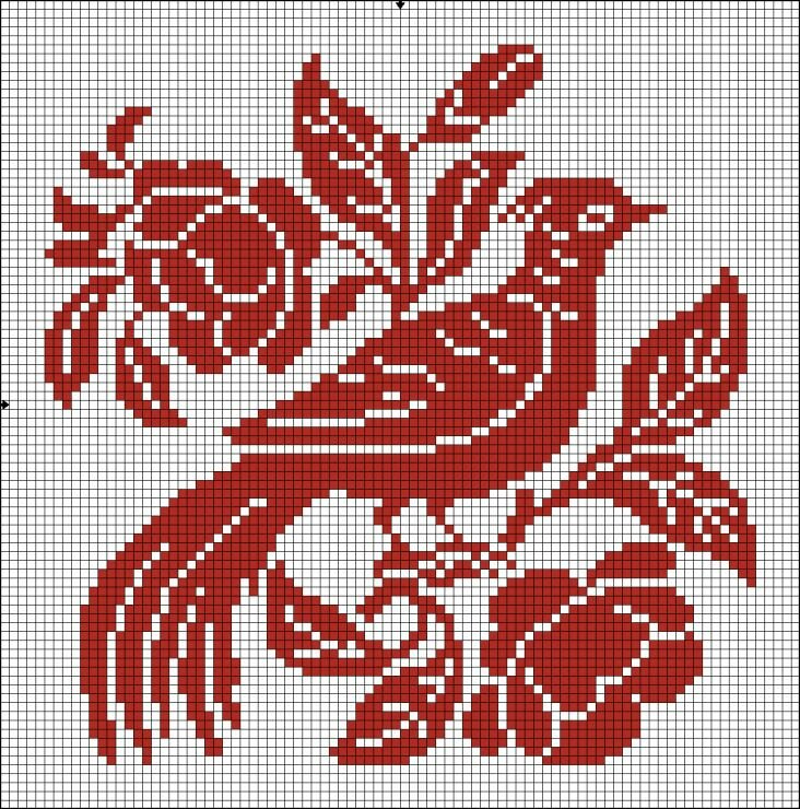 Схемы вышивки крестом птиц - дизайн и интерьер