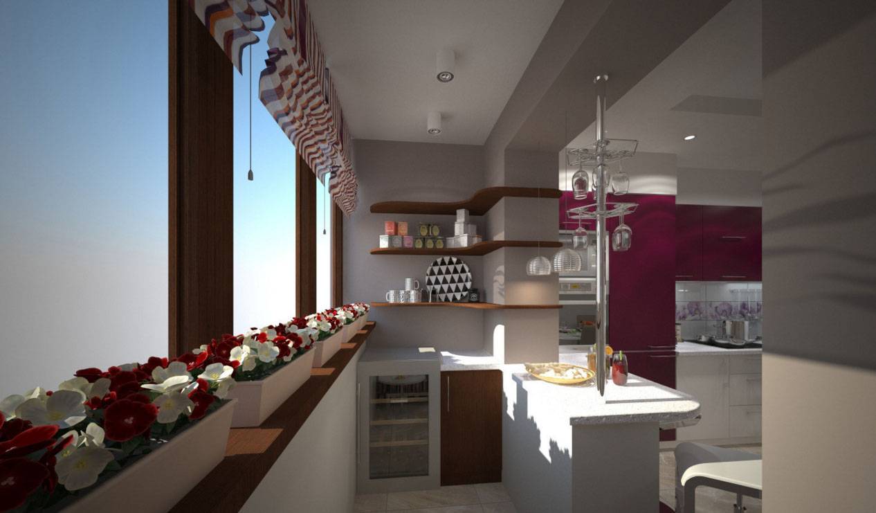 Кухня на балконе: дизайн-проекты с фото примерами лучших идей