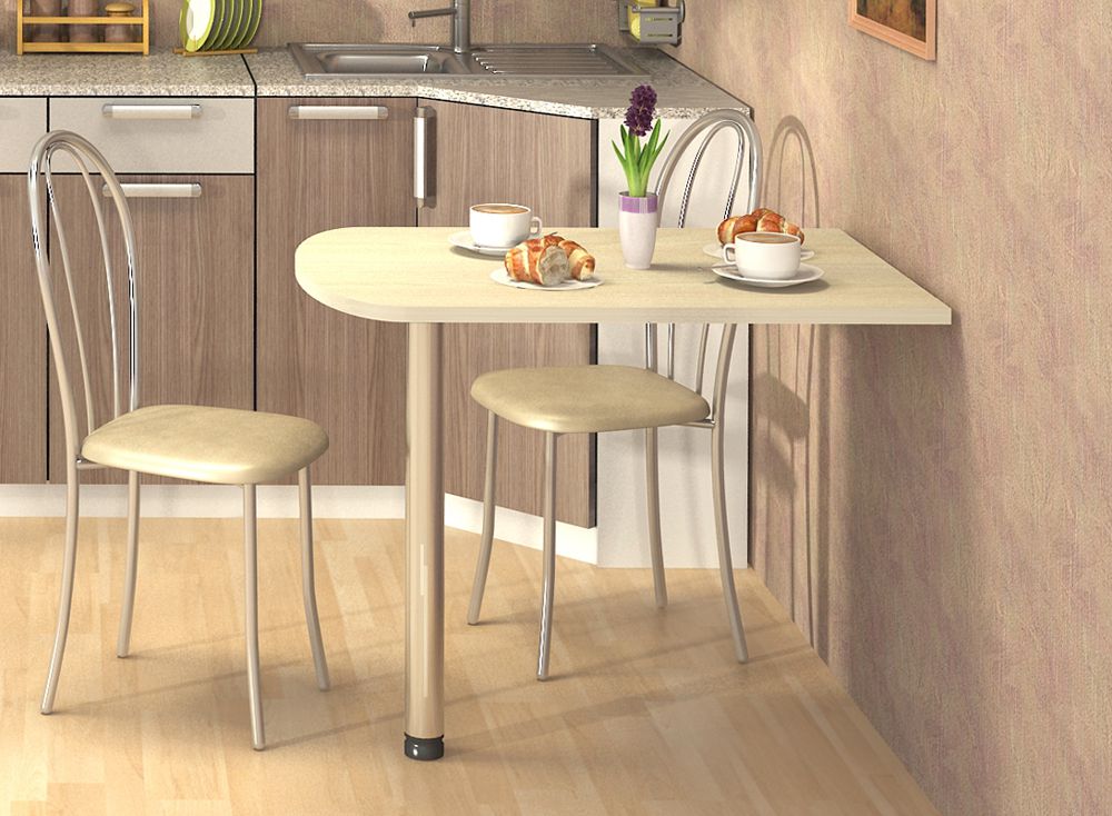 Стол на кухню - разновидности механизмов и конструкций, критерии выбора материалов, расположения стола на кухне (фото + видео)