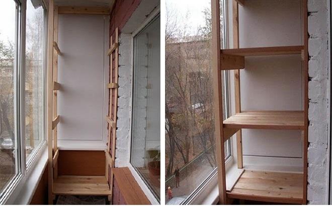 Стеллаж на балкон своими руками (45 фото): как сделать конструкцию из дерева для рассады, чертежи и схемы