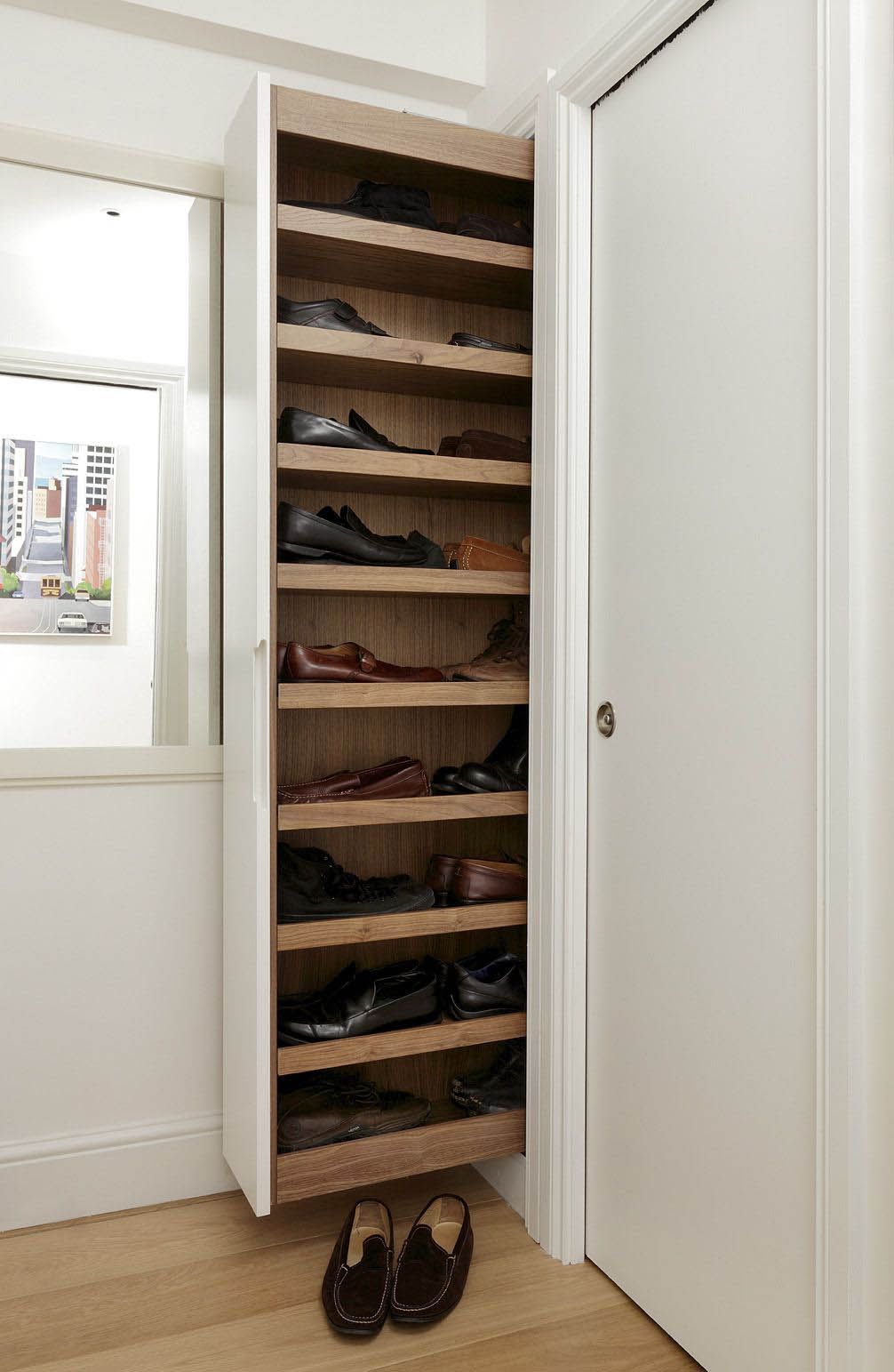 шкаф для обуви с дверцами