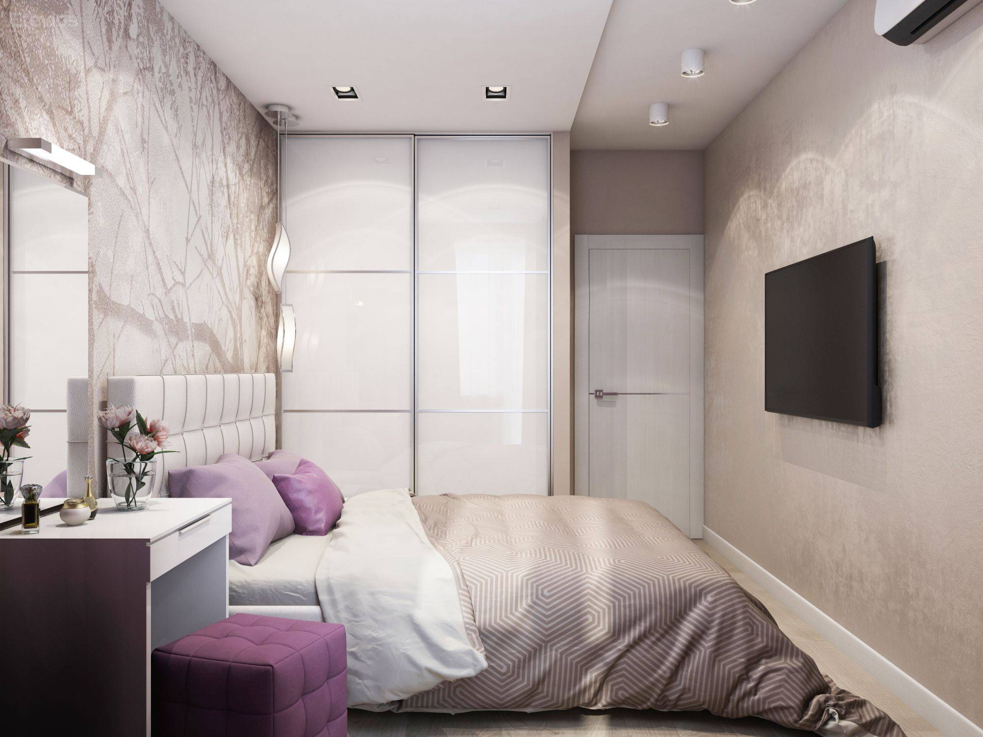 спальня 10 кв м реальный дизайн