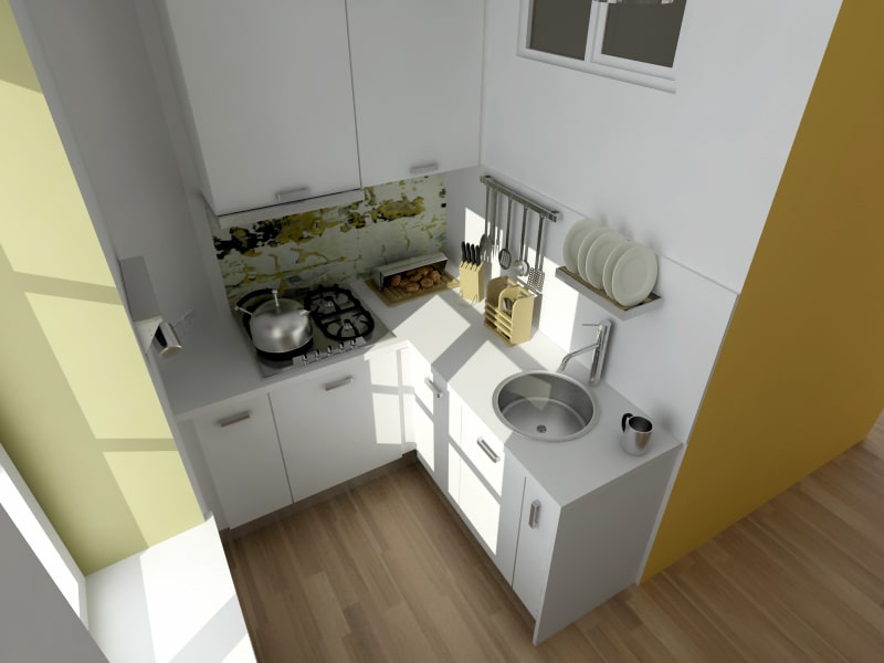 Кухня 2х2 метра дизайн фото с холодильником