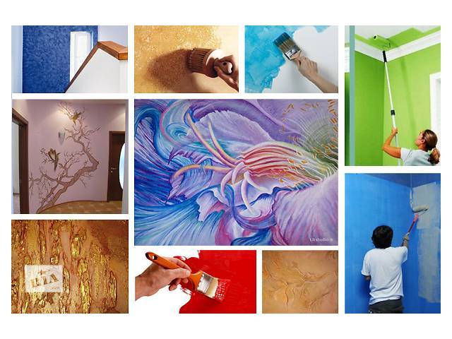 Покраска стен водоэмульсионной краской: оригинальные идеи для современного дизайна