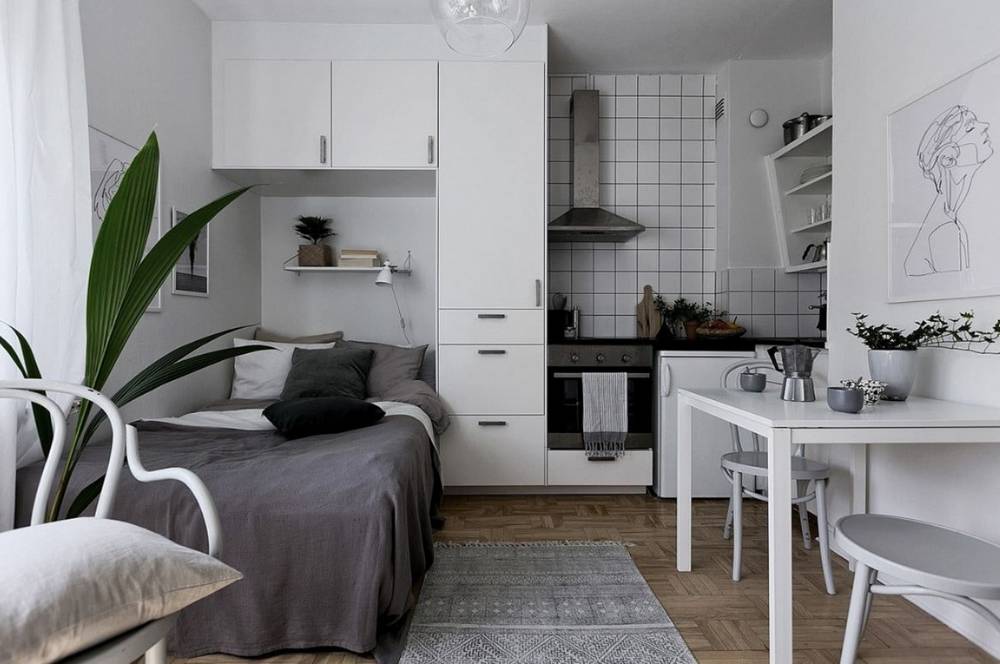 Кухня-спальня: гид по дизайну и 53 фото
