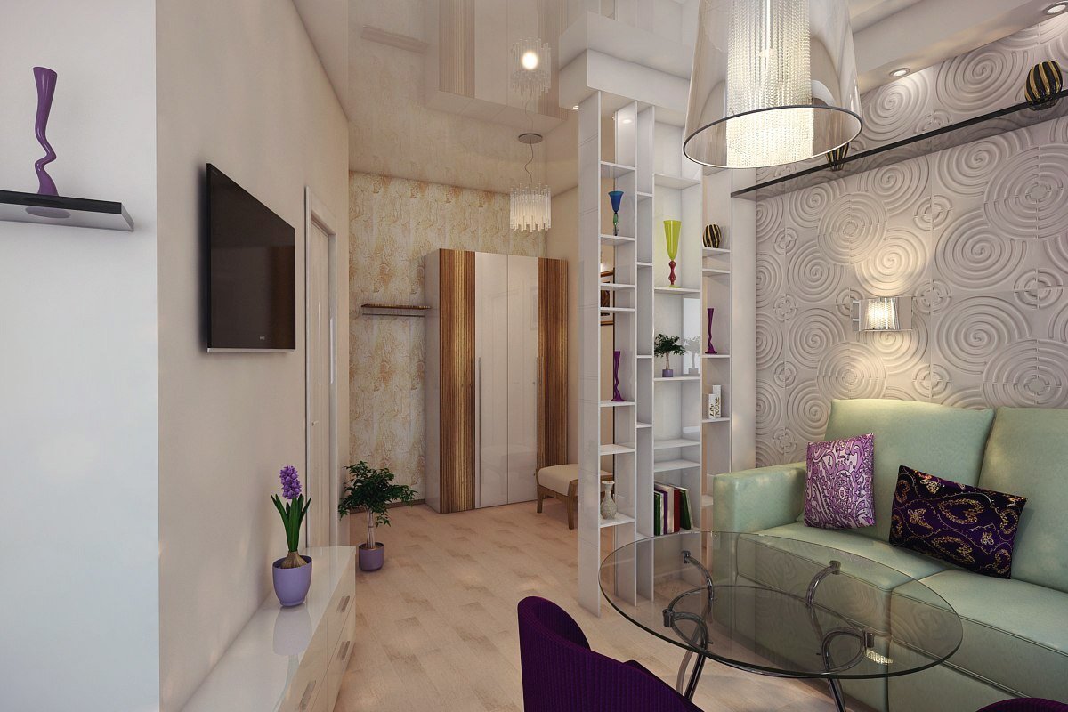 Дизайн однокомнатной квартиры 33 кв м в панельном доме без перепланировки фото интерьера
