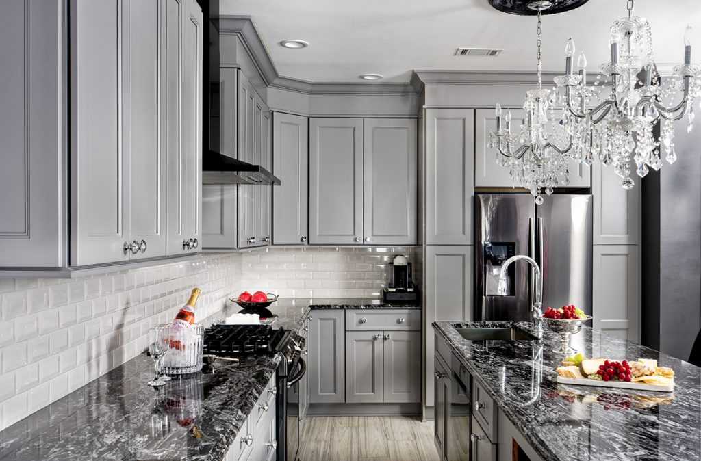 Дизайн кухни серого цвета: 60+ реальных фото