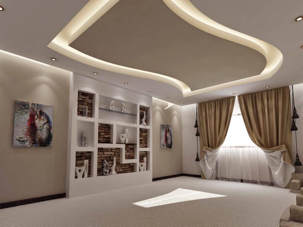 Красивые потолки из гипсокартона: фотогалерея идей для комнат