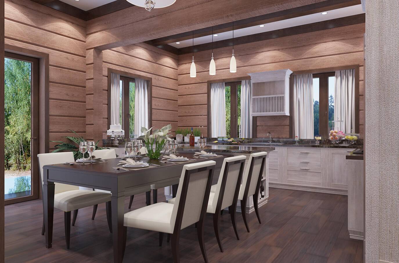Кухня в деревянном доме: 130 фото лучших дизайнов, рекомендации, выбор стиля