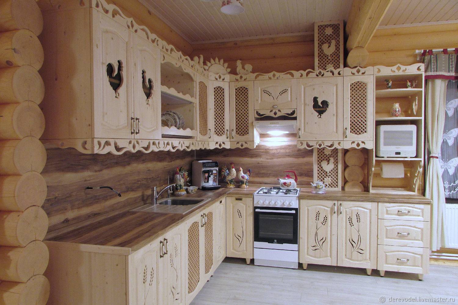 Кухня в русском стиле: топ-100 фото примеров дизайна